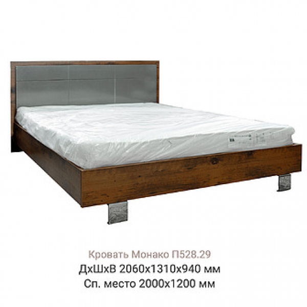 Кровать двойная «Монако» с метал. опорами в Екатеринбурге - belorus-mebel66.ru | фото - фото