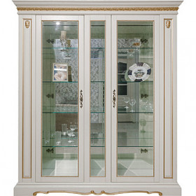 Шкаф с витриной «Милана 11» П265.11 в Екатеринбурге - belorus-mebel66.ru | фото | фото